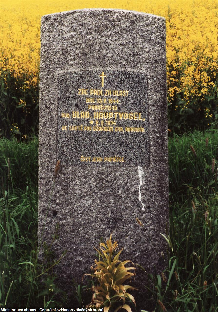 Pomník v katastru obce Zbenice ve Středočeském kraji byl vystavěn v roce 1946 na místě, kde dne 13. 5. 1944 padl parašutista Vladimír Hauptvogel v boji s početným oddílem SS