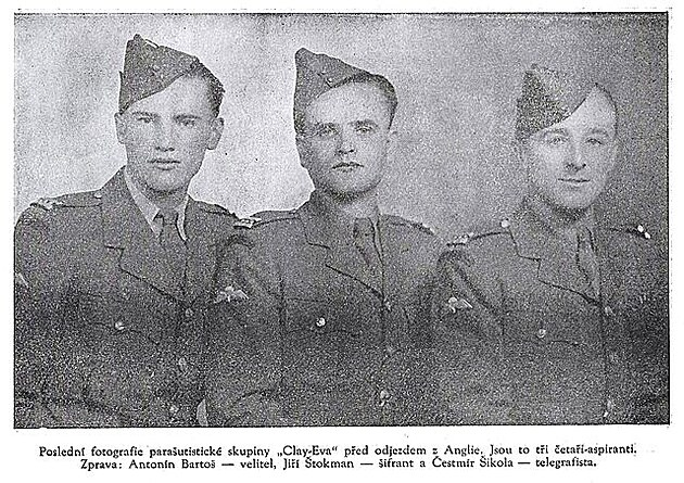 Poslední fotografie skupiny CLAY před vysazením v Protektorátu Čechy a Morava